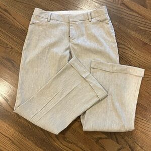 GAP Women's Tan Linen blend cuffed Pants Work professional menswear tailored S 6